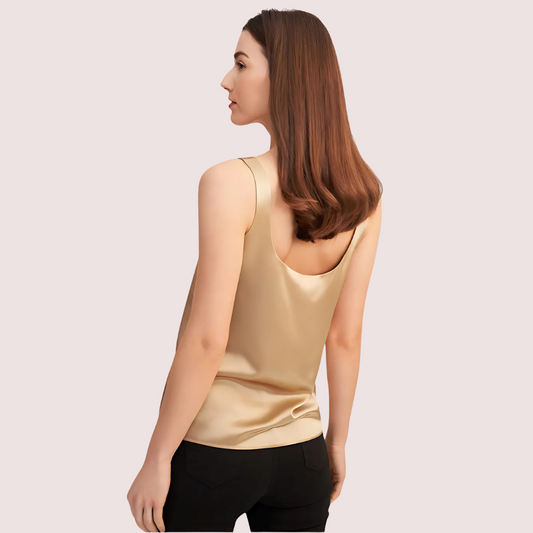 Silk Elegance Spaghetti Strap Tank Top