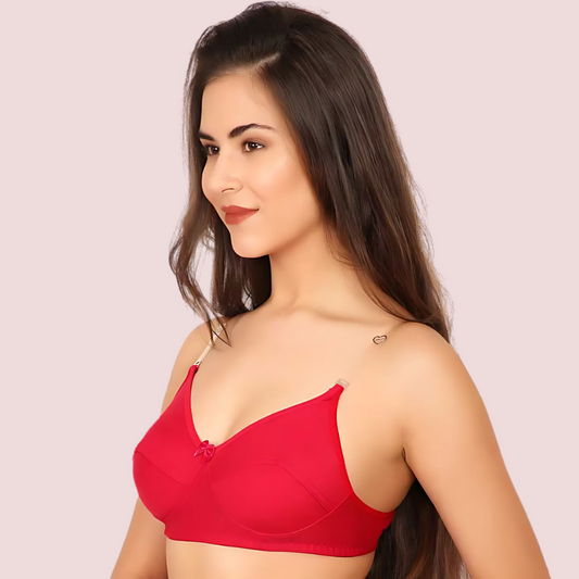 3 Pairs Clear Transparent Back Regular Bras